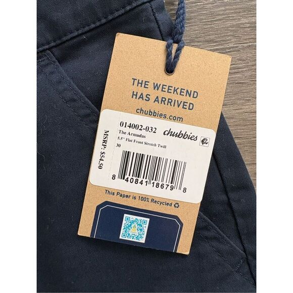 NWT Chubbies The Armadas 5.5” Flat Front Stretch Twill Shorts Size 30 - Picture 5 of 8